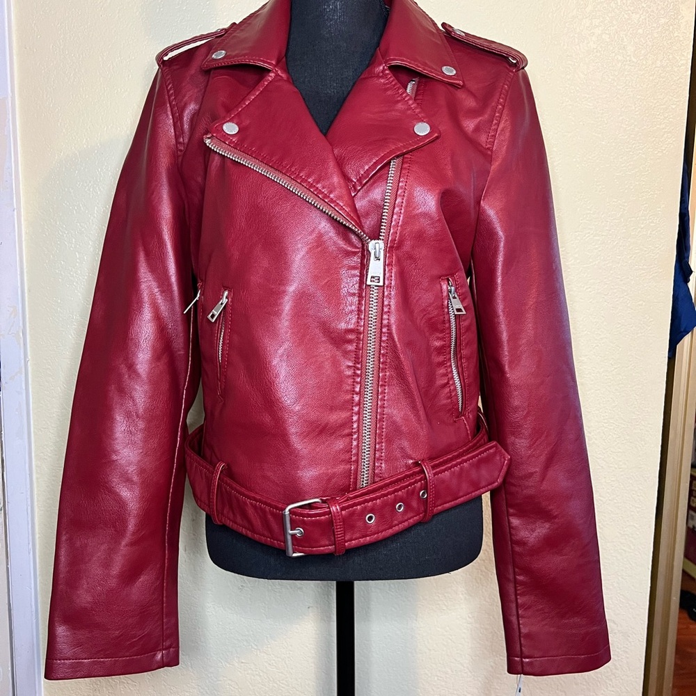 Levi's Bold Crimson Leather Jacket
